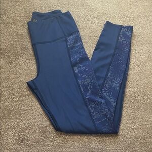 Anthropologie Daily Practice Blue Leggings Size M